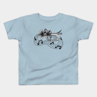 Band Christmas Bugle Sticker Kids T-Shirt